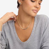 Julian Loves Labradorite Necklace 16" - Gold