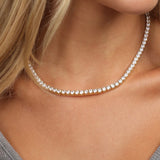 Grand Heiress Tennis Necklace - 18" - Gold