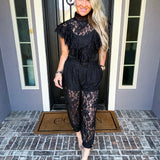 Designer Status Lace Joggers
