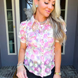 Summer Feels 3D Flower Blouse