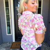 Summer Feels 3D Flower Blouse