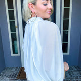 High Society Gold Detail Cape Blouse