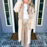 Champagne Shimmer Sequin Pants