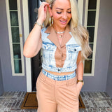 Fifth Avenue Edge Top - Beige