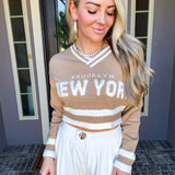 New York Cropped Sweater