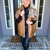 Layered In Luxury Down Jacket - Camel