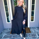 The Fashion Goddess Asymmetrical Top - Black