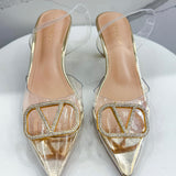 L'Amour Always Kitten Heels - Gold