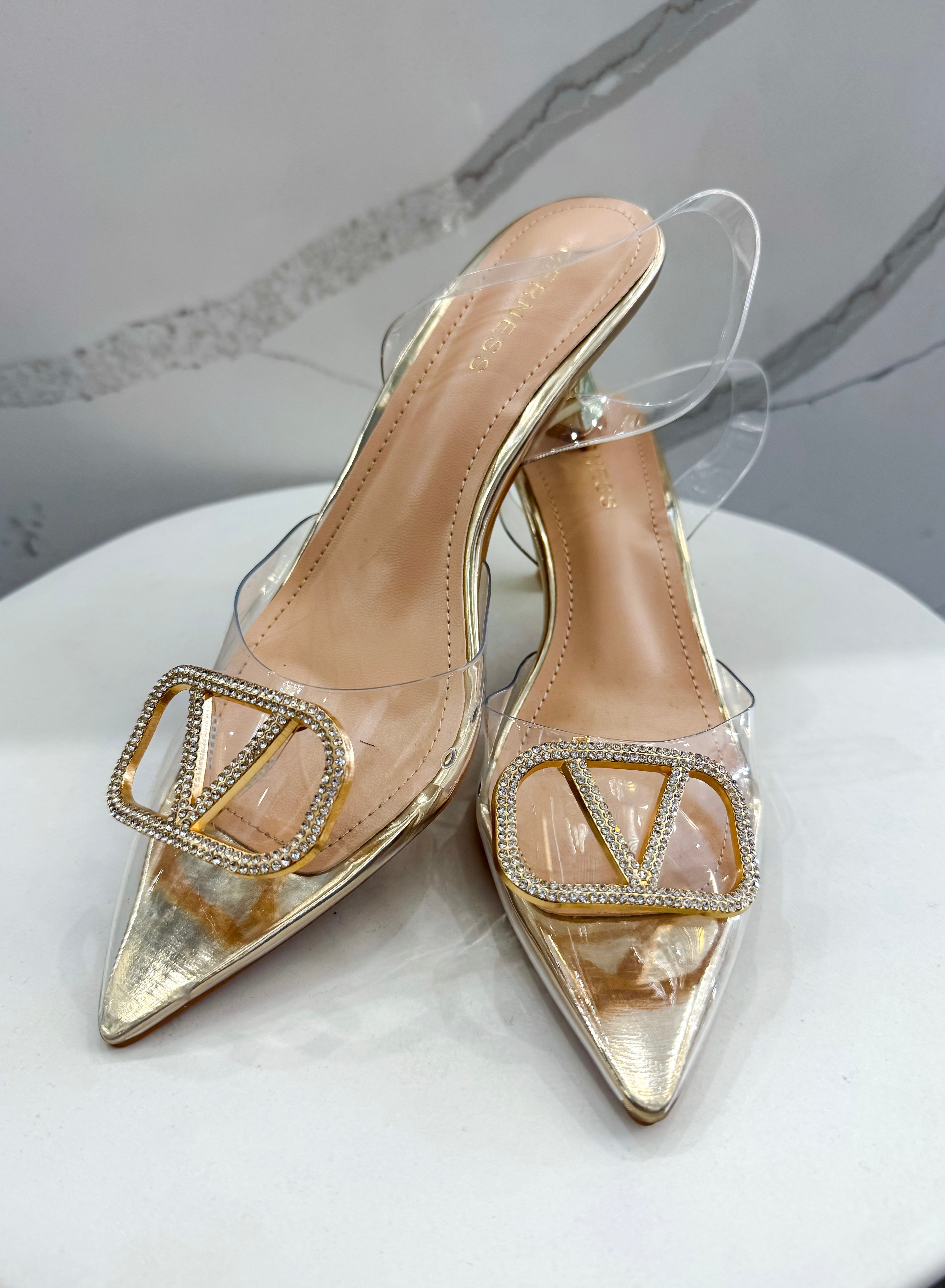 L'Amour Always Kitten Heels - Gold