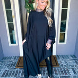 The Fashion Goddess Asymmetrical Top - Black