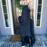 The Fashion Goddess Asymmetrical Top - Black