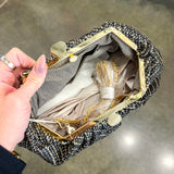 Palm Woven Raffia Clutch