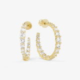 Oh She Fancy Graduated Hoops 1" - Gold
