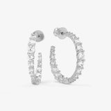 Oh She Fancy Graduated Hoops 1" - Silver