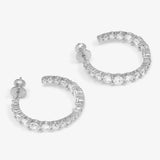 Oh She Fancy Graduated Hoops 1" - Silver