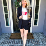 Desk To Dinner Black Shorts