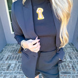 Desk To Dinner Black Shorts