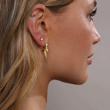 Gabriella Smooth Triple Spike Earrings - Gold