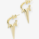 Gabriella Smooth Triple Spike Earrings - Gold