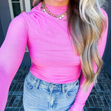 Weekend Crush Pink Mesh Top