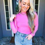 Weekend Crush Pink Mesh Top