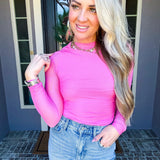 Weekend Crush Pink Mesh Top