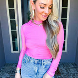 Weekend Crush Pink Mesh Top