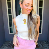 Secret Charm Keyhole Top - White