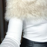 Snow Bunny Fur Detail Top