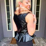 Winter In Vogue Fur Peplum Vest