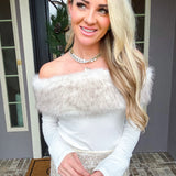 Snow Bunny Fur Detail Top