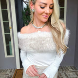 Snow Bunny Fur Detail Top