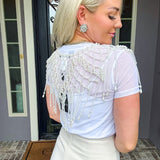 Crystal Beaded Overlay Top