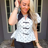 Parisian Charm Polka Dot Blouse