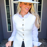 Avenue One Sleeveless Button up