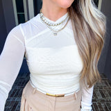 Ivory Grace Mesh Bodysuit