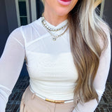 Ivory Grace Mesh Bodysuit