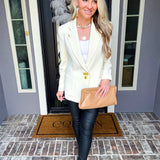 The Ritz Padlock Blazer - Cream
