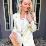 The Ritz Padlock Blazer - Cream