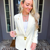 The Ritz Padlock Blazer - Cream
