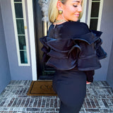 Milano Nights Ruffle Blouse