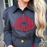Sealed With A Kiss Lips Blouse