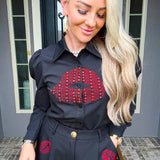 Sealed With A Kiss Lips Blouse