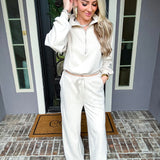 Refined Retreat Wide Leg Jogger Suede Pants