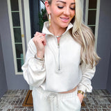 Refined Retreat Half Zip Suede Jacket