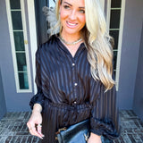 Windsor Striped Satin Blouse