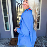 Style Executive Oversized Tie Blouse