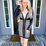 Midnight In Monaco Bodycon Dress