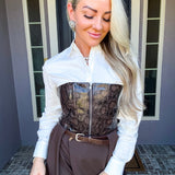 Wild Obsession Snakeskin Corset Top