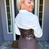 Wild Obsession Snakeskin Corset Top